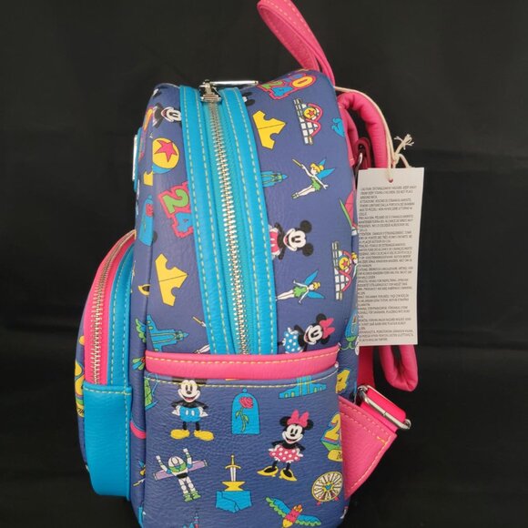 New Loungefly Disneyland Leather Mickey & Friends Backpack 2024 California